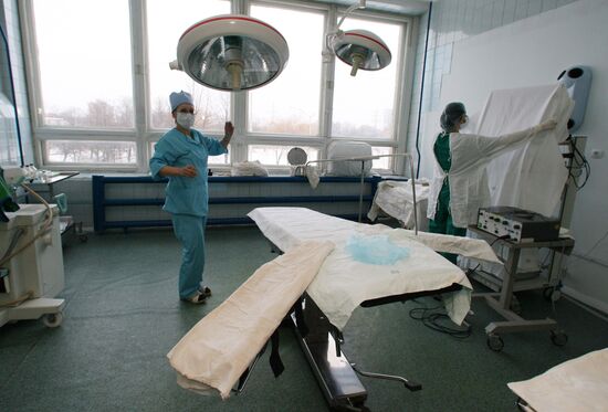 Работа реанимационного отделения городской больницы Калининграда