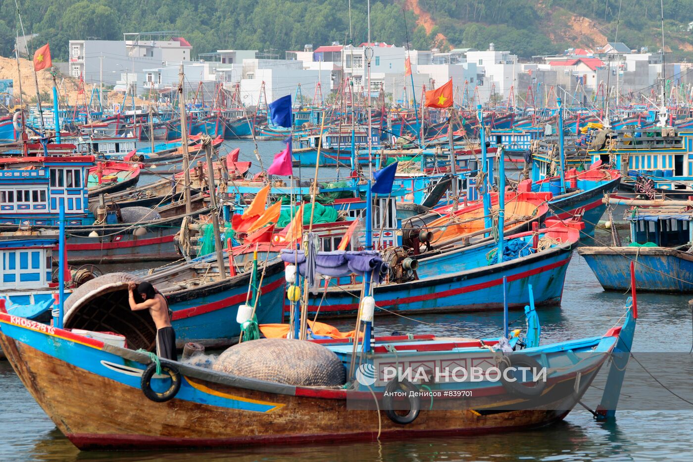 Лодки в заливе Нячанг