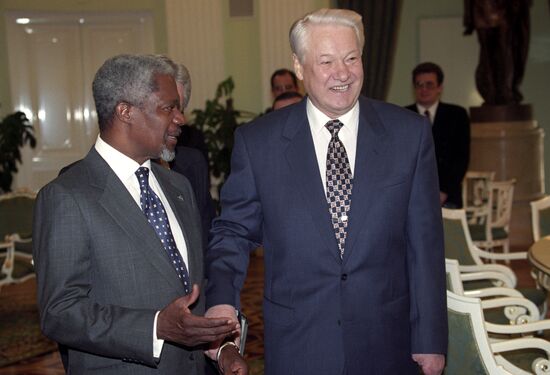 Встреча Б. Н. Ельцина с Кофи Аннаном