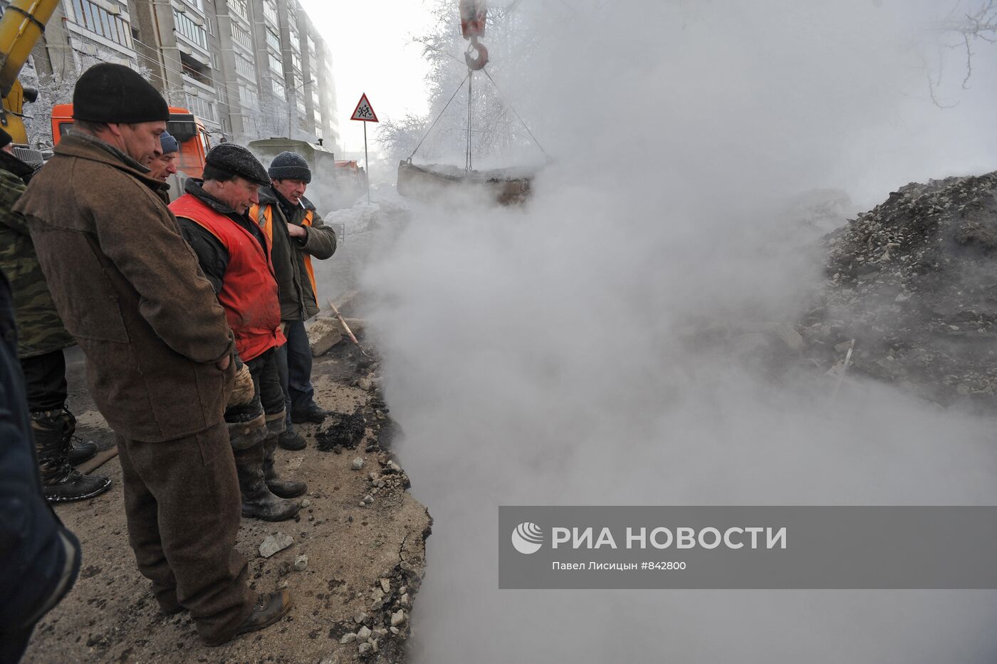 Авария на теплотрассе в Екатеринбурге