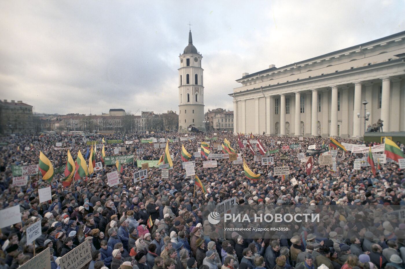 Митинг протеста в Вильнюсе
