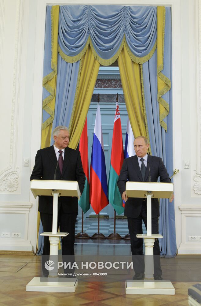 Пресс-конференция В. Путина и М. Мясниковича