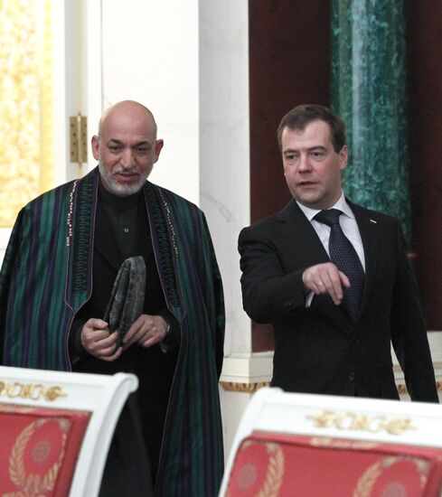 Переговоры Дмитрия Медведева и Хамида Карзая