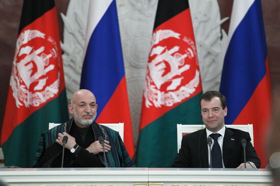 Переговоры Дмитрия Медведева и Хамида Карзая