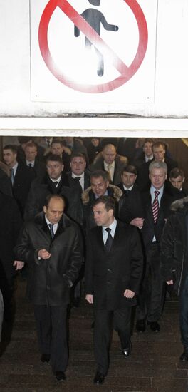 Д.Медведев побывал в московском метро