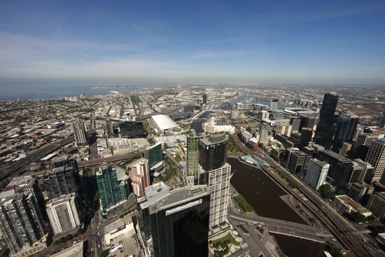 Вид на Мельбурн с небоскреба Eureka Tower