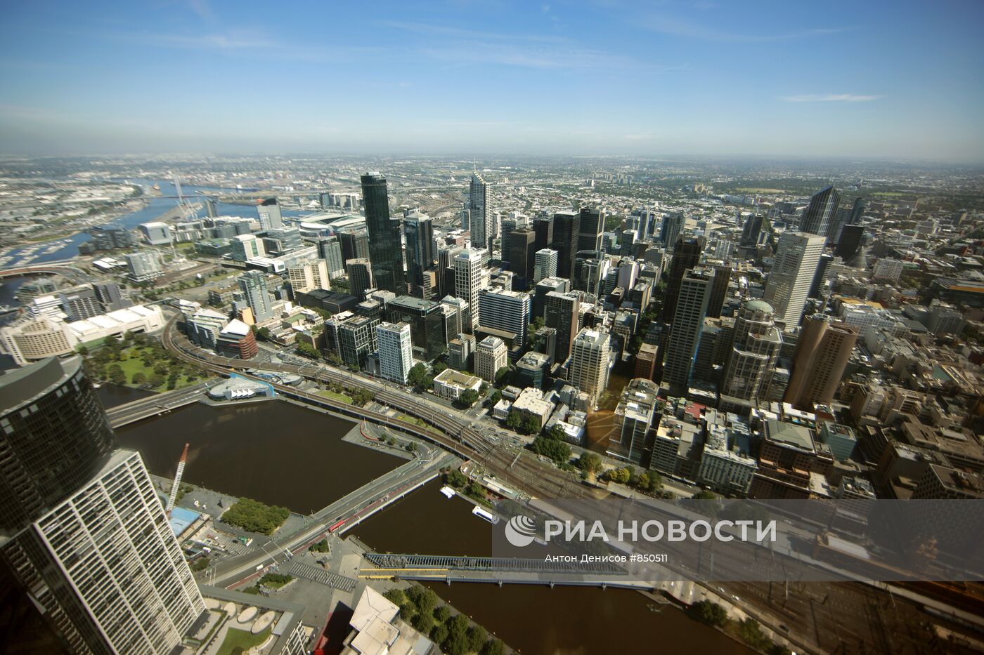 Вид на Мельбурн с небоскреба Eureka Tower