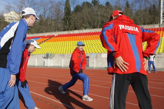 Тренировка сборной России по спортивной ходьбе в Сочи