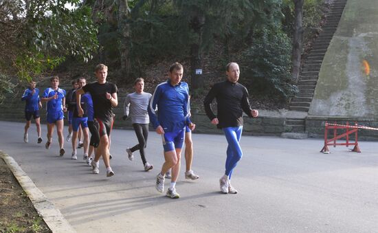 Тренировка сборной России по спортивной ходьбе в Сочи