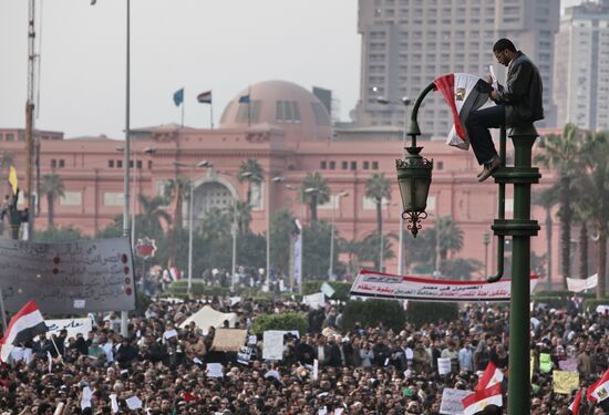 Массовая акция протеста в столице Египта