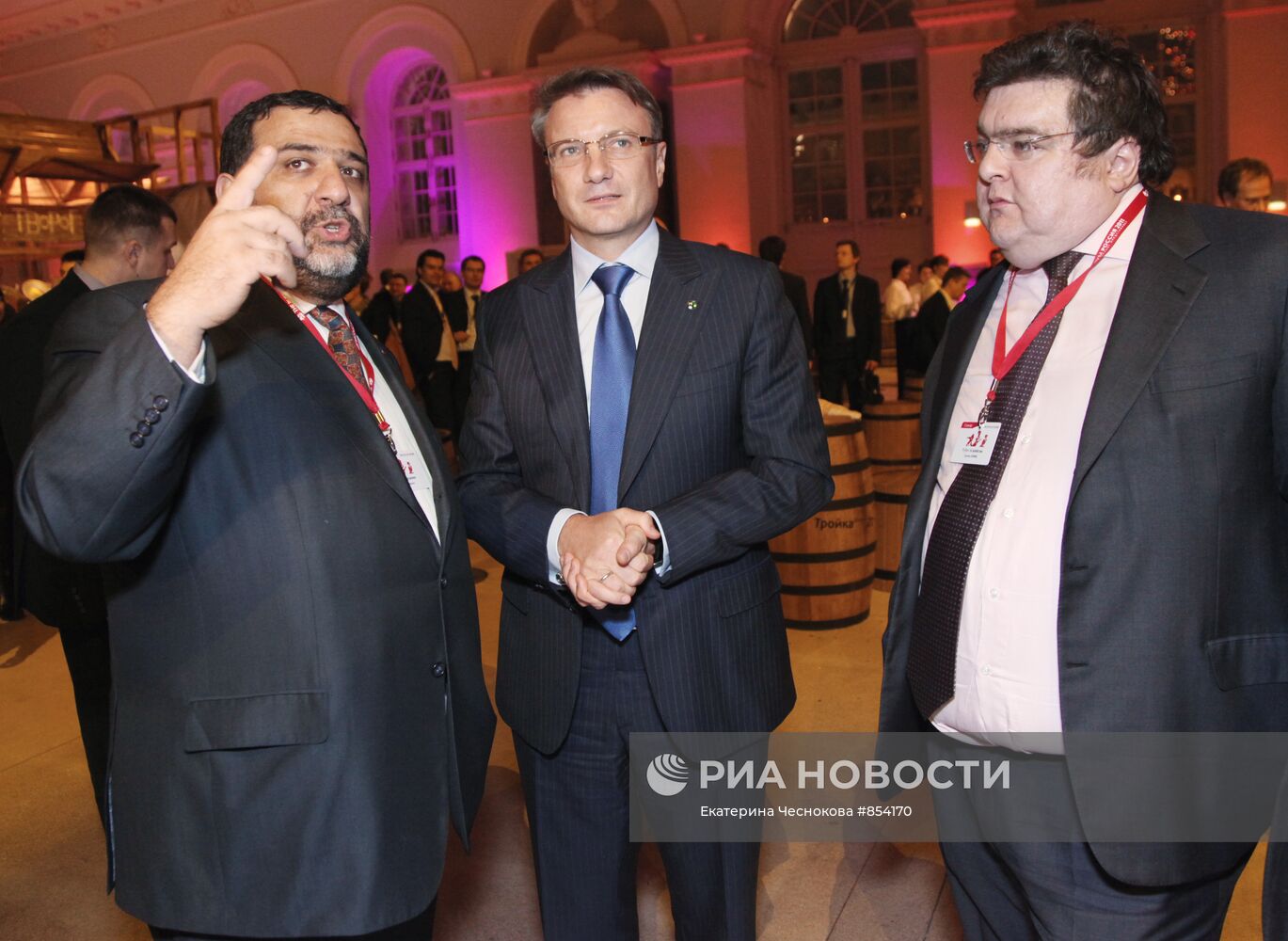 Рубен Варданян, Герман Греф и Рубен Аганбегян