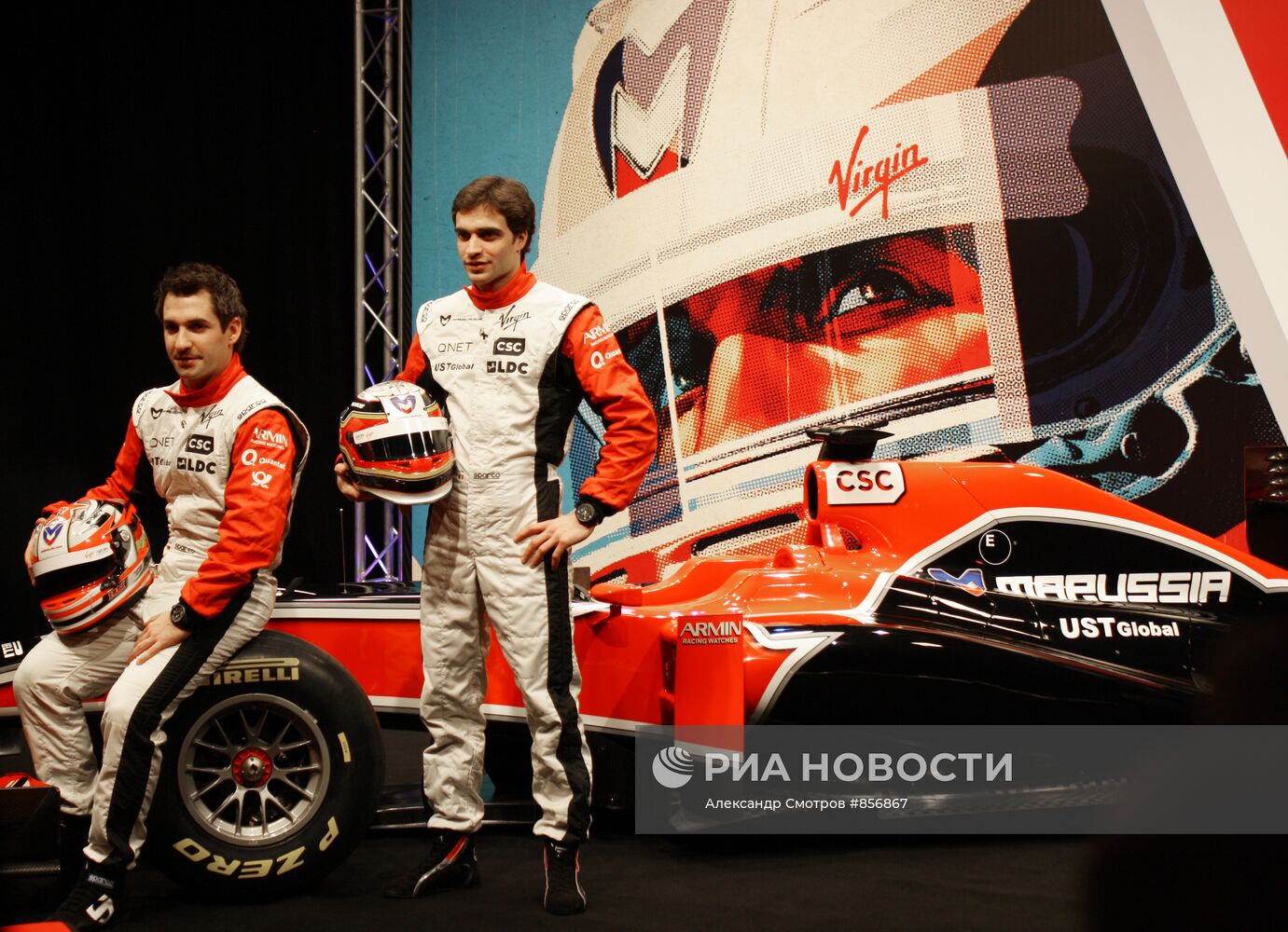 Автоспорт. Презентация болида команды Marussia Virgin Racing