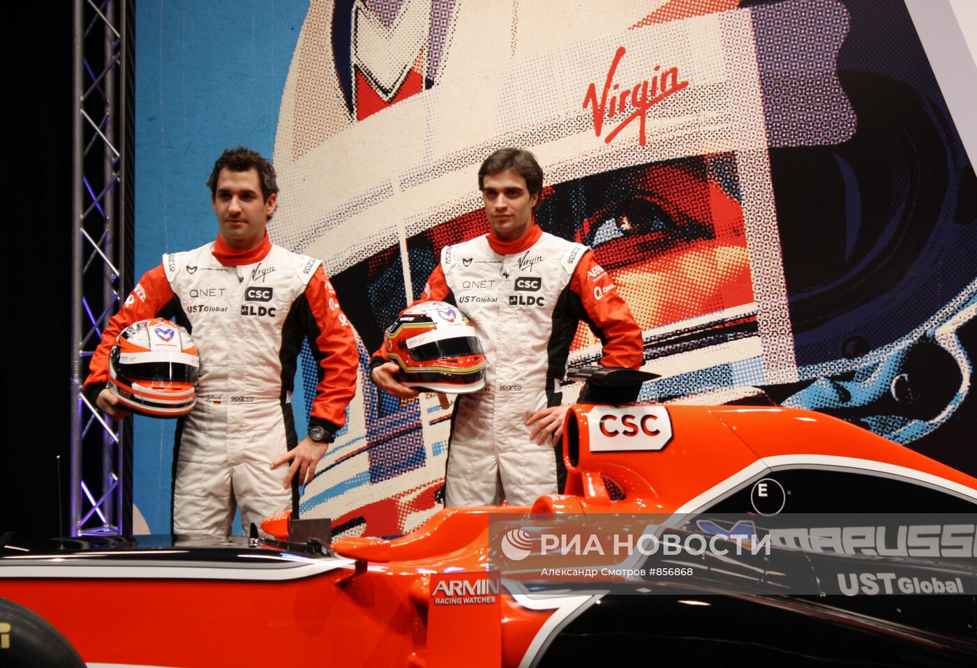 Автоспорт. Презентация болида команды Marussia Virgin Racing