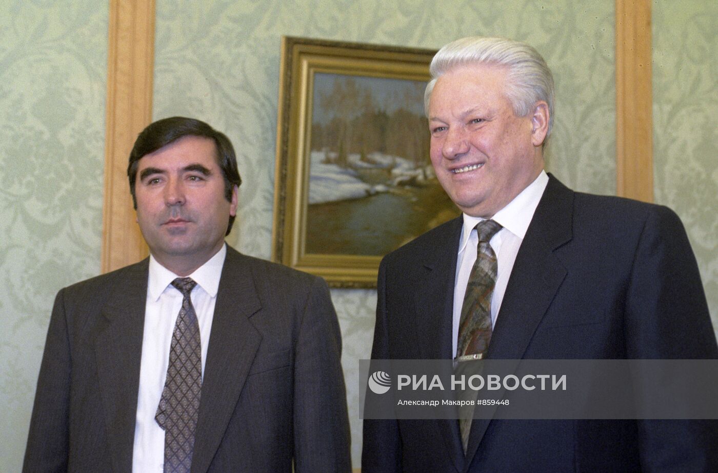 Эмомали Рахмонов и Борис Ельцин