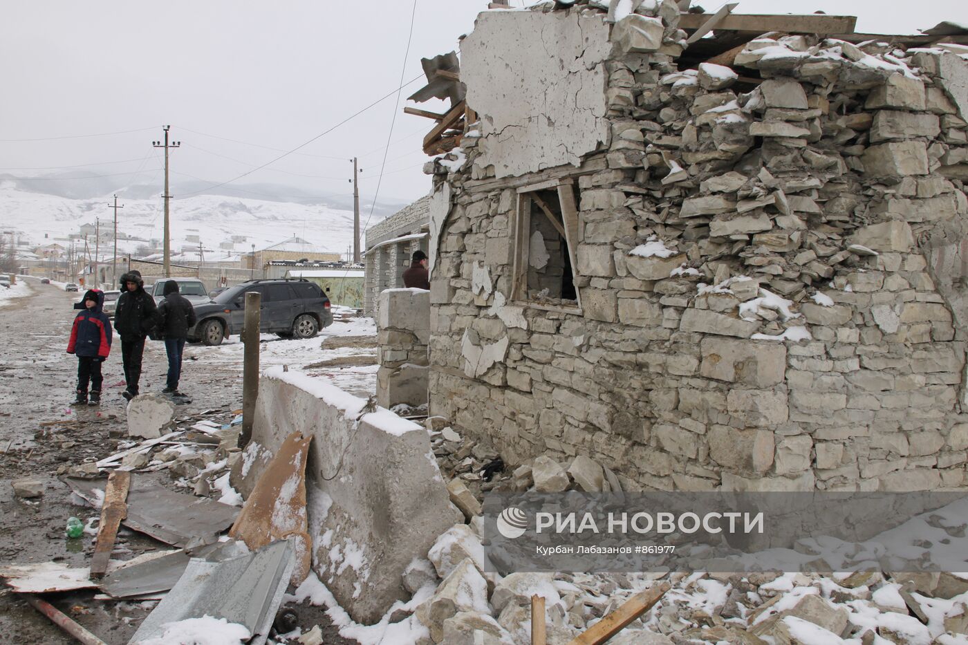 Два взрыва в селе Губден Карабудахкентского района в Дагестане