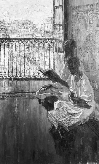 Картина "Брамины" художника Э.Булатова