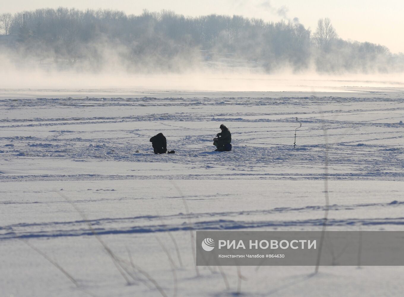 Сильные морозы в России