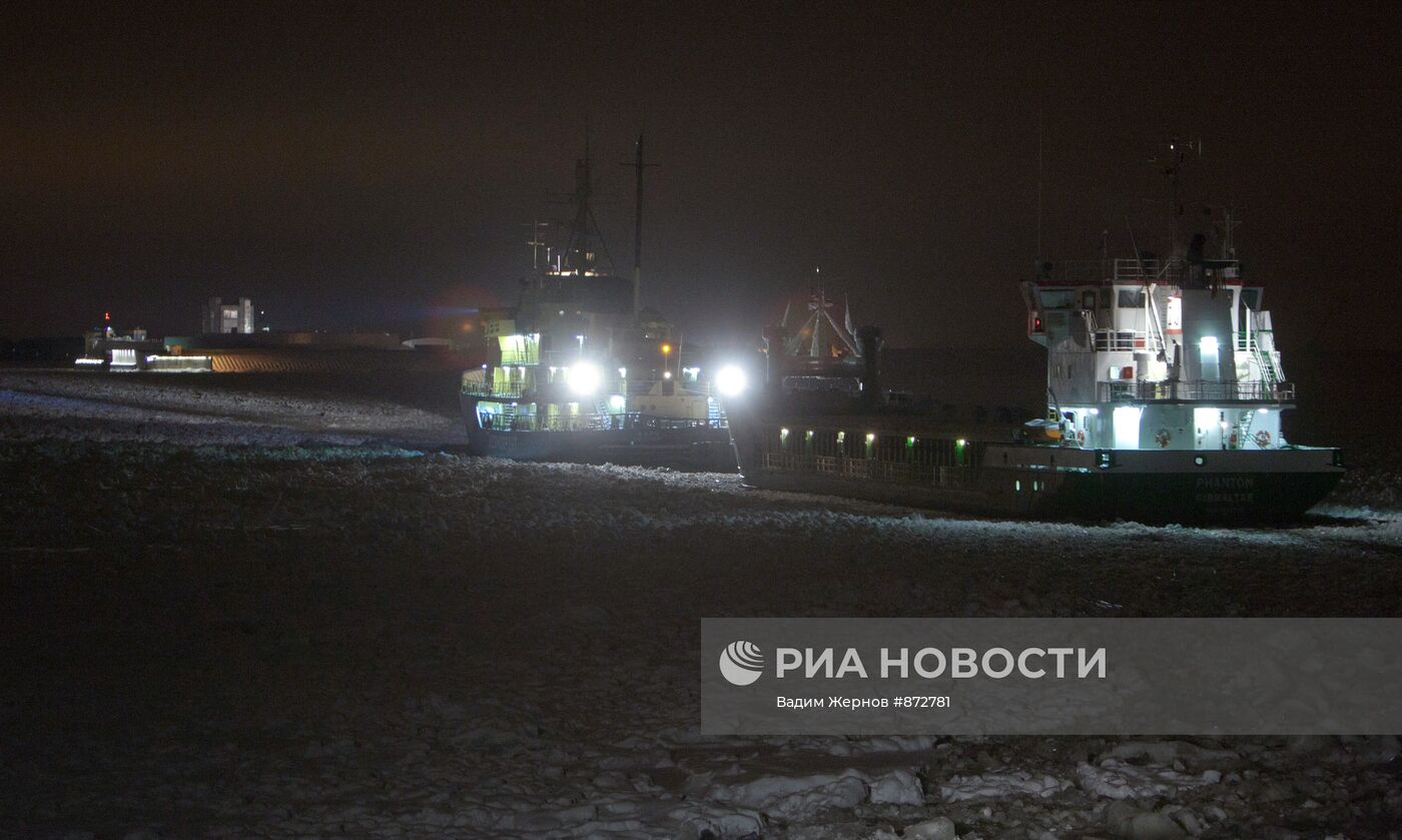 Ледовая проводка судов в Финском заливе