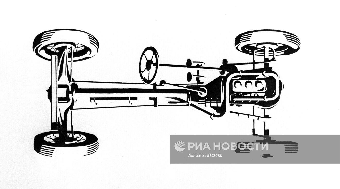 Рисунок шасси автомобиля НАМИ-I | РИА Новости Медиабанк