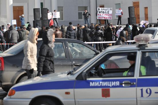 Митинг в защиту осужденного сержанта Григория Горюнова