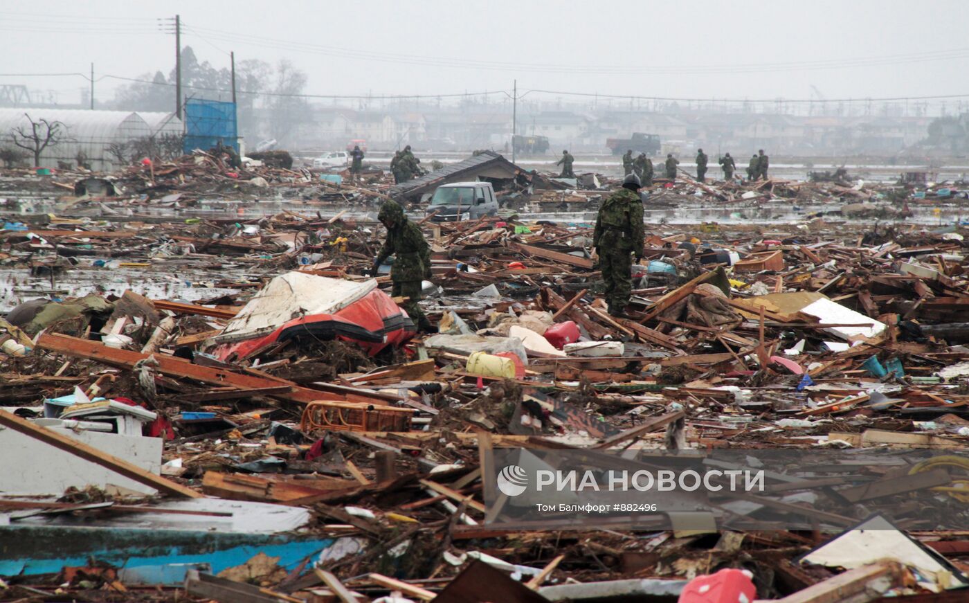 Последствия землетрясения в Японии