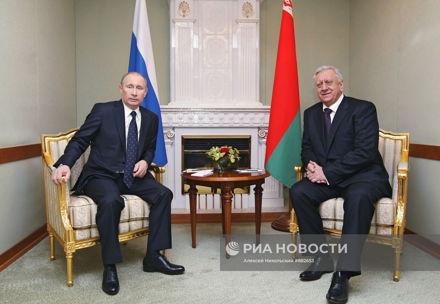 Встреча Владимира Путина и Михаила Мясниковича в Минске
