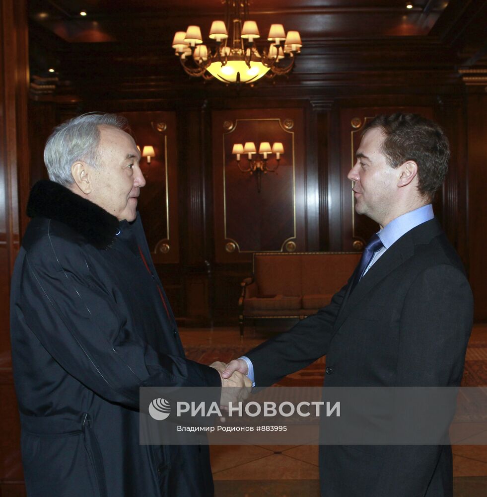 Встреча Дмитрия Медведева с Нурсултаном Назарбаевым