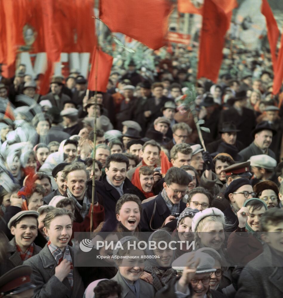 Встреча Юрия Гагарина в Москве