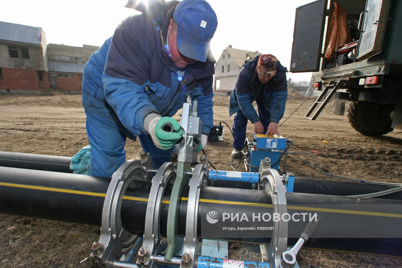 Укладка сетевого газопровода в Калининградской области