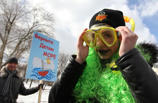 Акция московских дайверов "Верните нам Египет"