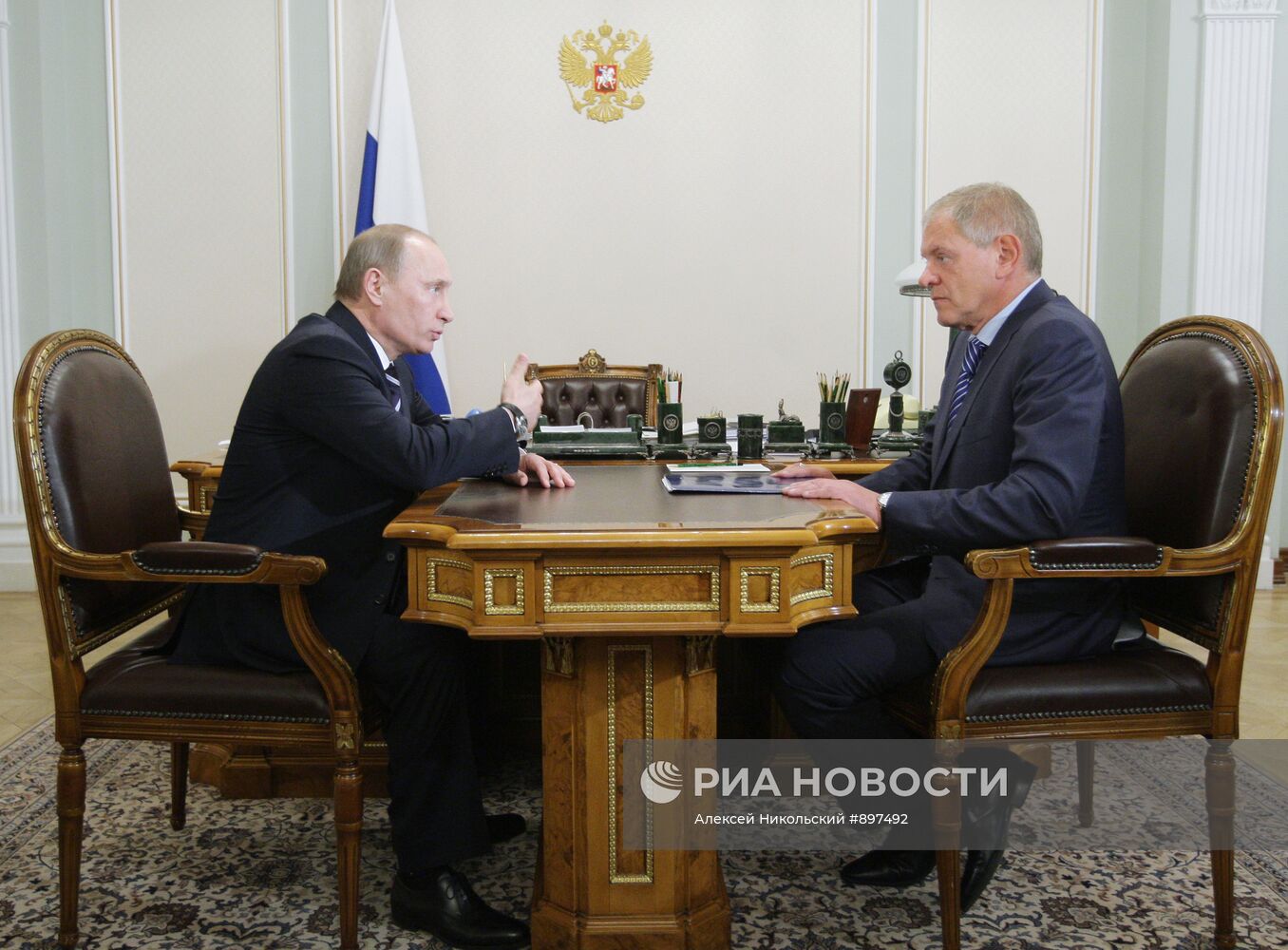 Встреча Владимира Путина с Андреем Крайним в Ново-Огарево