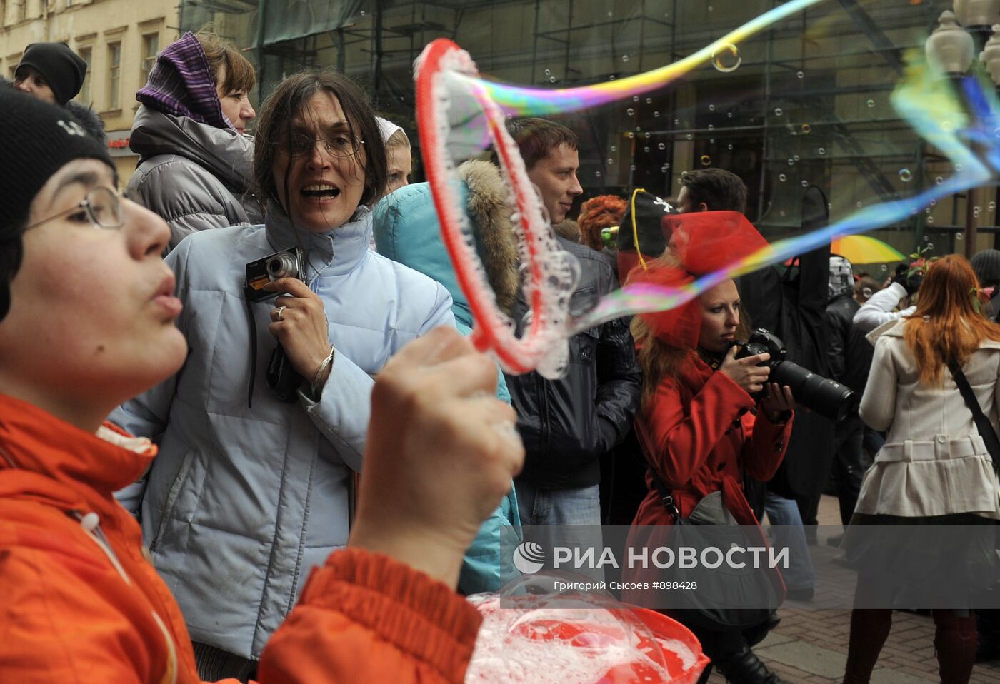 Парад мыльных пузырей на Арбате