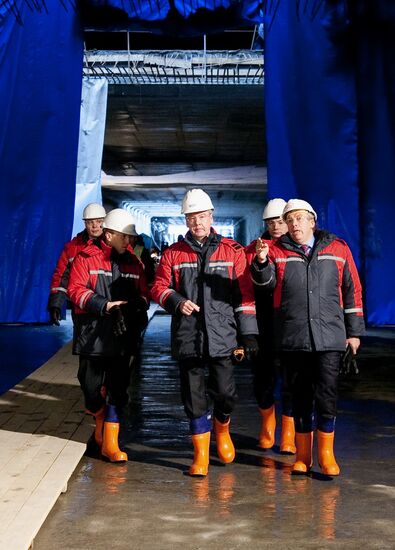 Собянин посетил место строительства Алабяно-Балтийского тоннеля