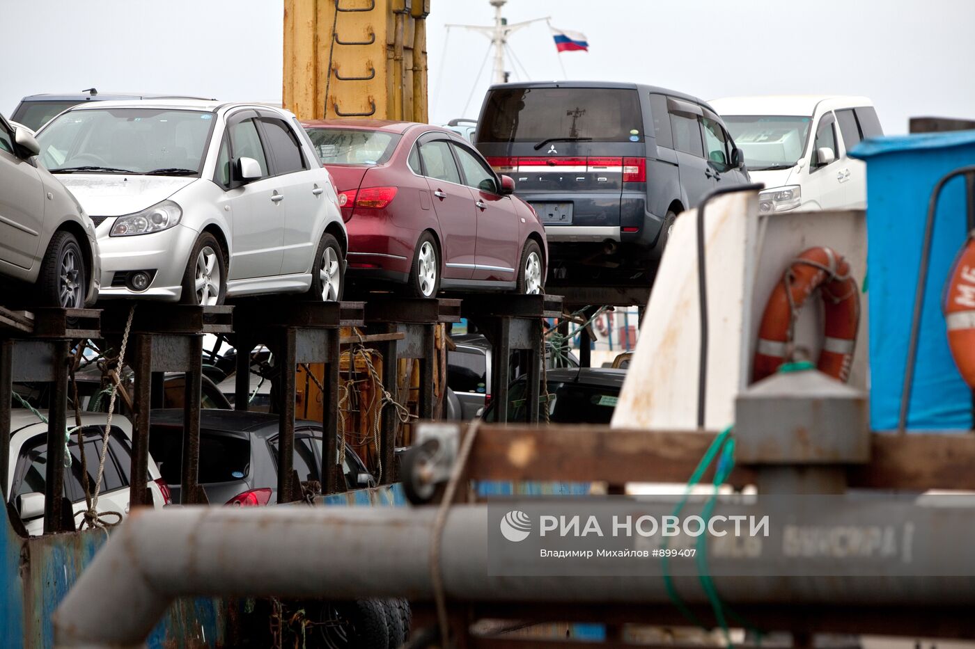 Проверка на радиацию машин, поступающих из Японии