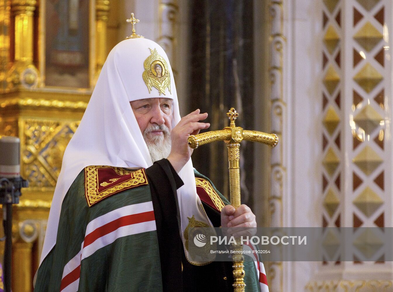 В Великий Четверг патриарх Кирилл провел богослужение