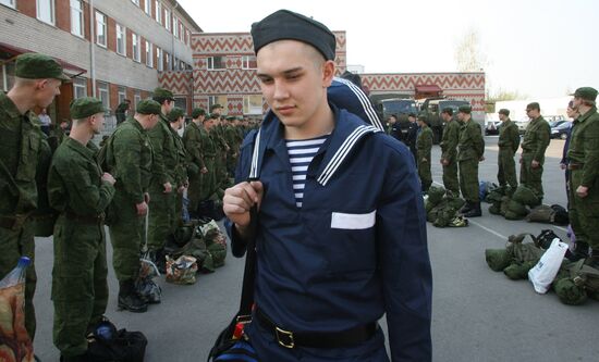 Прием призывников в Балтийский флот ВМФ России