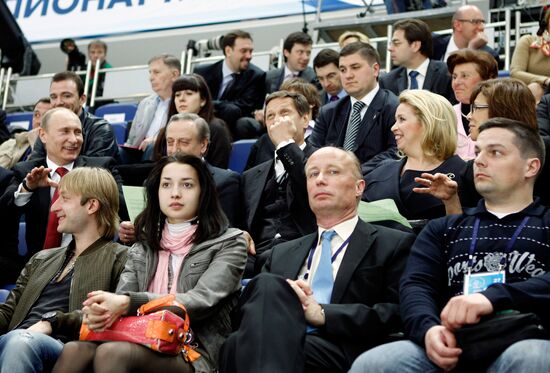 С. Медведева на открытии чемпионата мира по фигурному катанию в