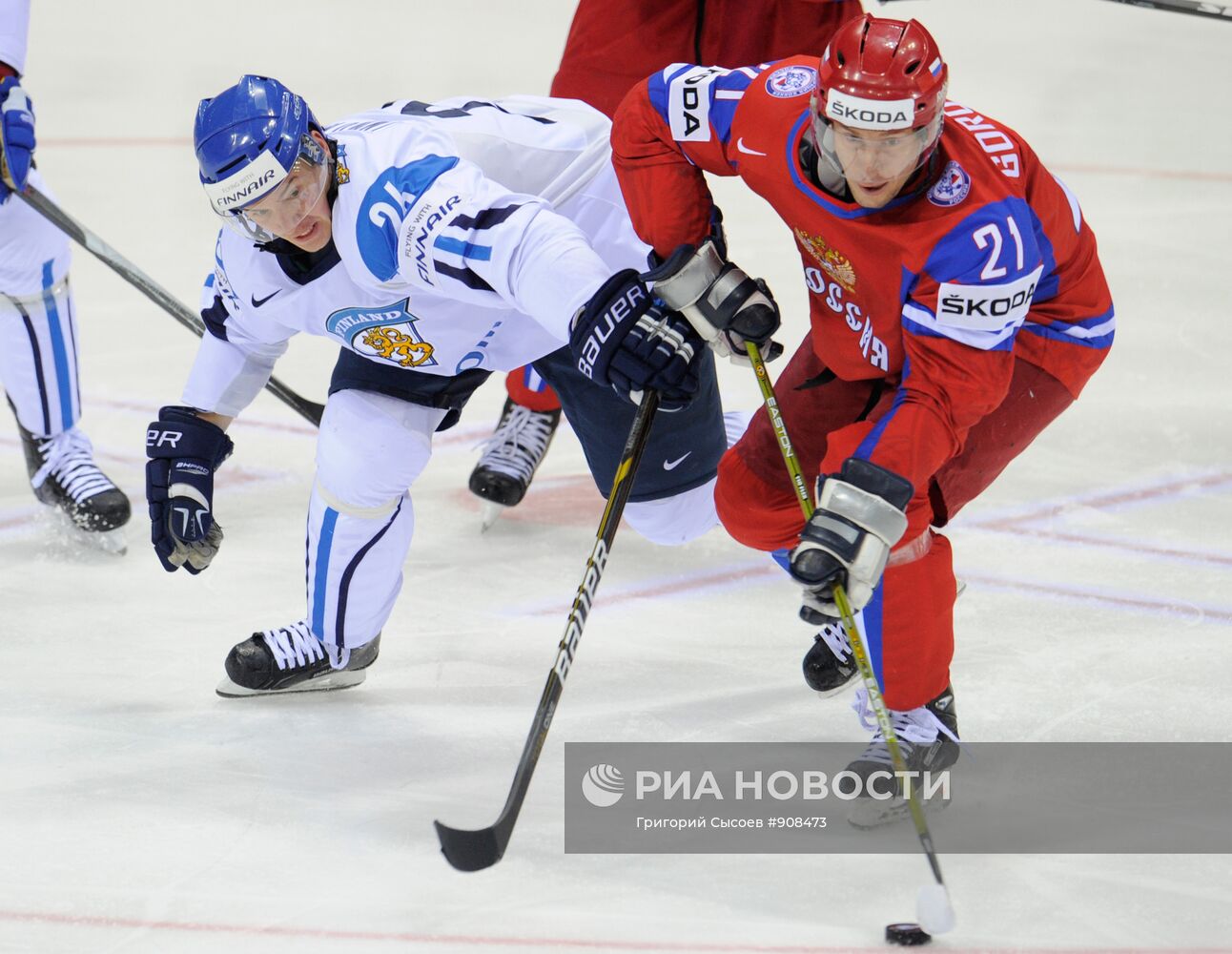 Хоккей. Чемпионат мира. Матч Россия - Финляндия