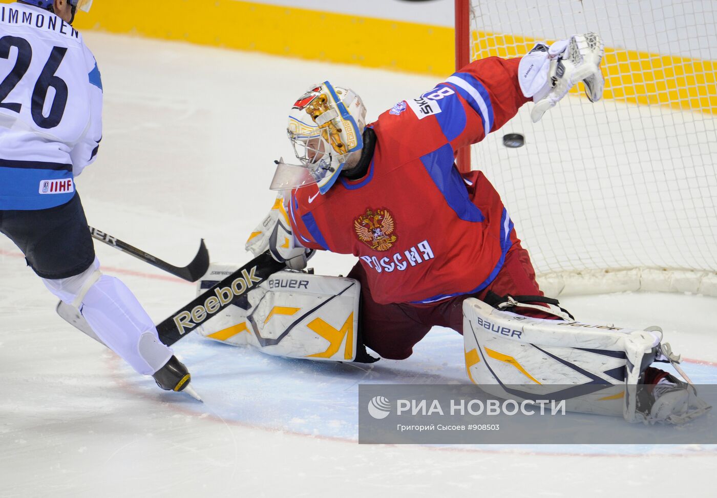 Хоккей. Чемпионат мира. Матч Россия - Финляндия