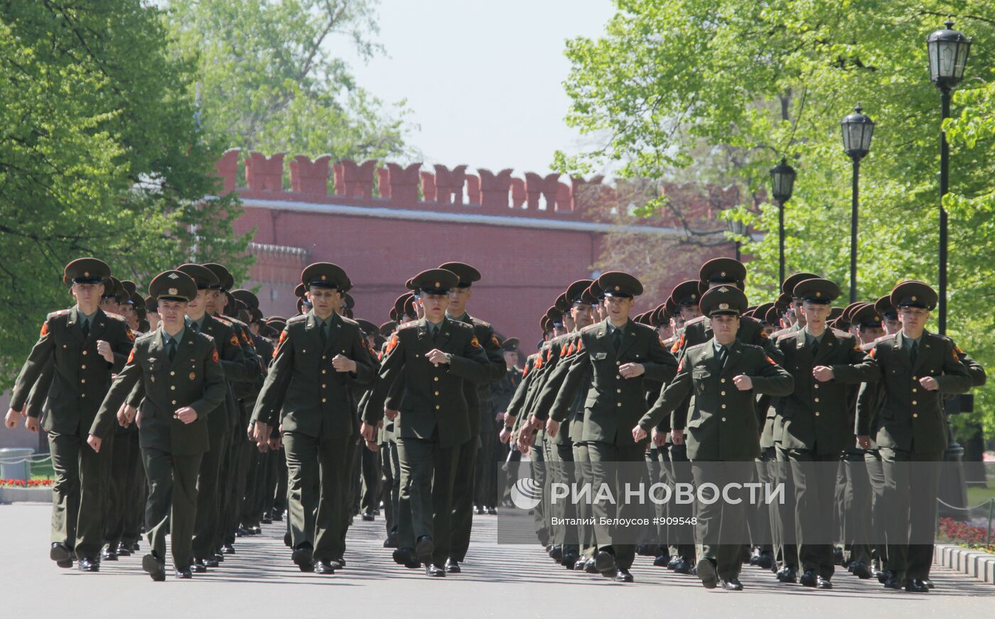 Церемония увольнения в запас военнослужащих Почетного караула