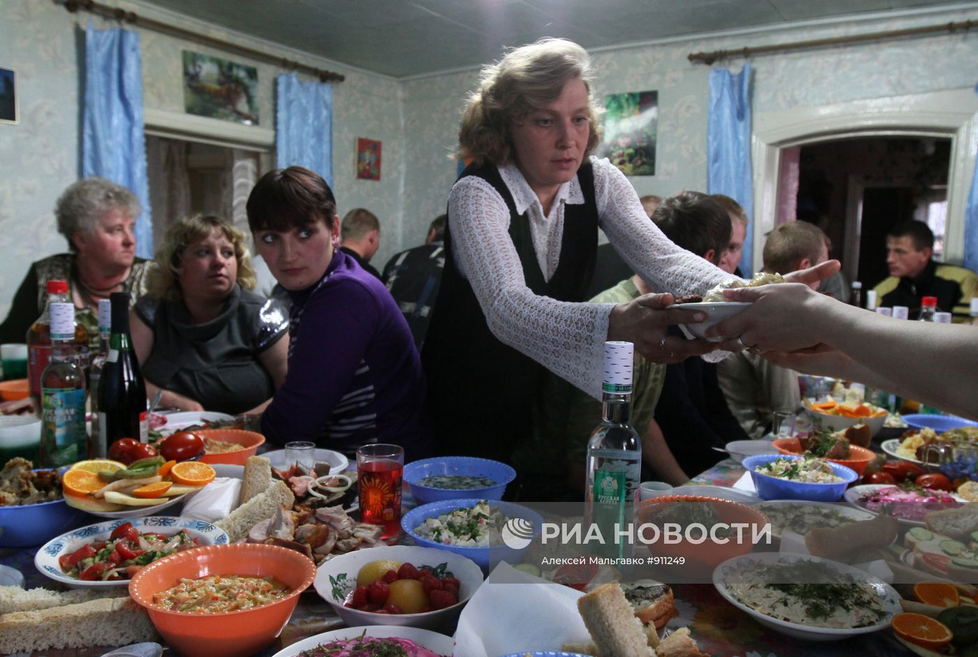 Проводы в армию жителя деревни Гриневичи Омской области