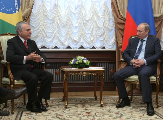 Встреча Владимира Путина и Мишеля Темера