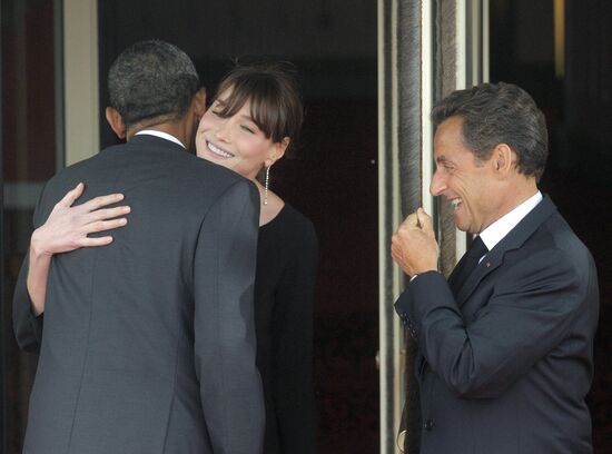 Николя Саркози, Карла Бруни, Барак Обама