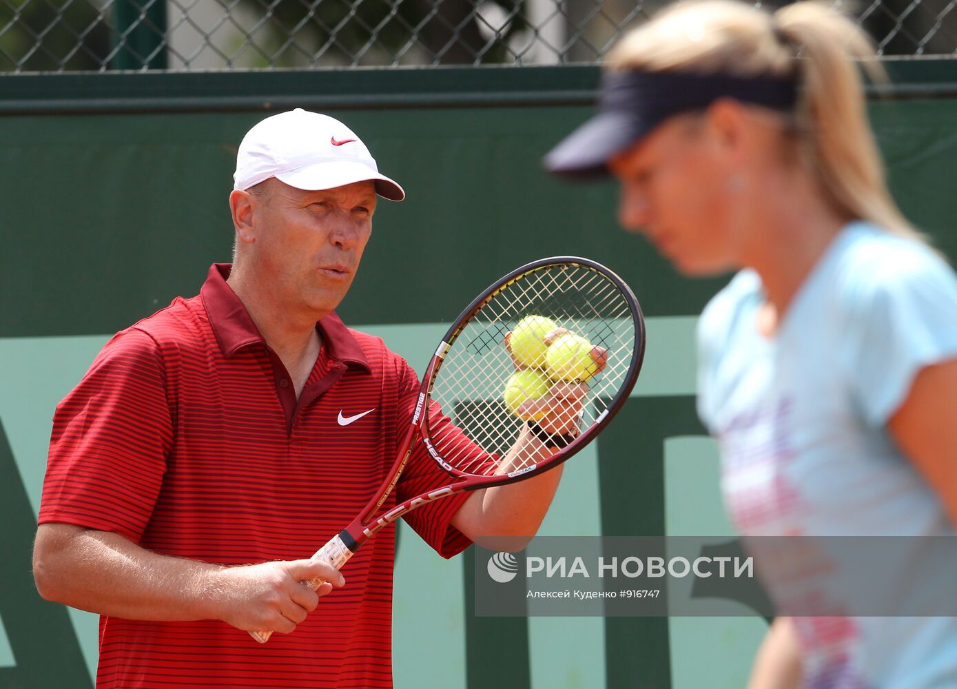 Тренировка российской теннисистки Марии Шараповой