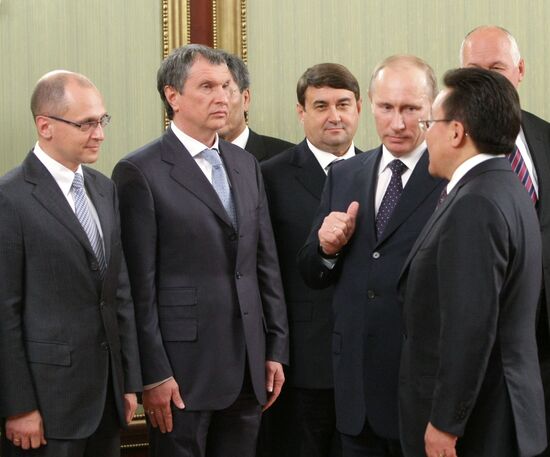 Встреча Владимира Путина с Цахиагийном Элбэгдоржем