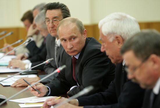 Встреча В.Путина с членами президиума Союза транспортников РФ