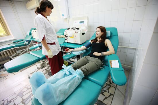 Работа центра переливания крови ФМБА России