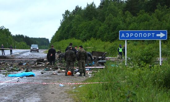 Крушение пассажирского самолета ТУ-134 в Карелии