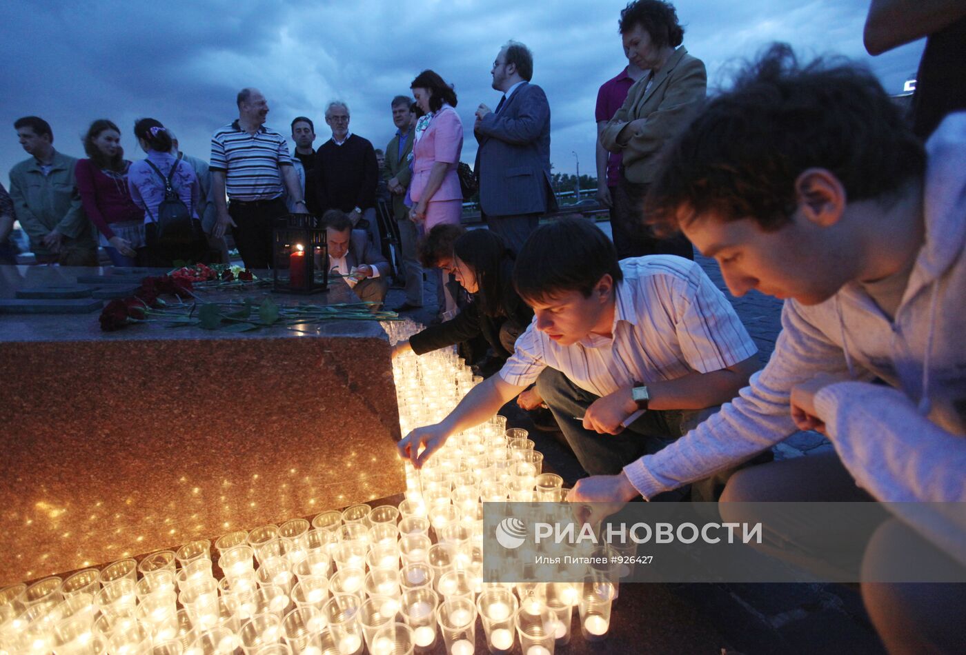Акция в рамках всероссийского проекта "Свеча памяти" в Москве