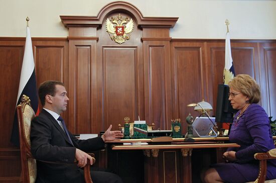 Д.Медведев и В.Матвиенко